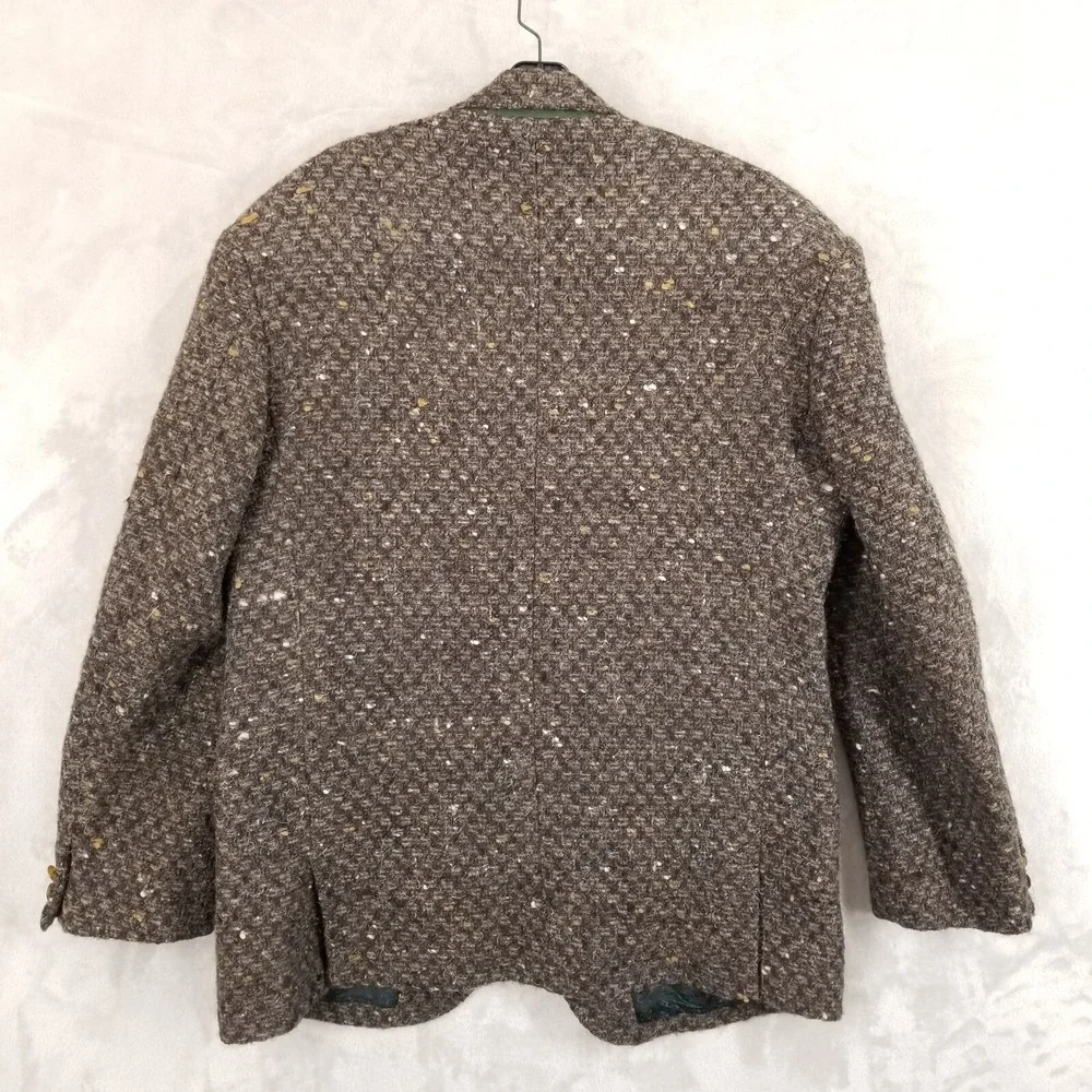 Manuel Ritz Pipo Sport Coat Men Brown Alpaca Wool Textured Jacket Rugged Outdoor